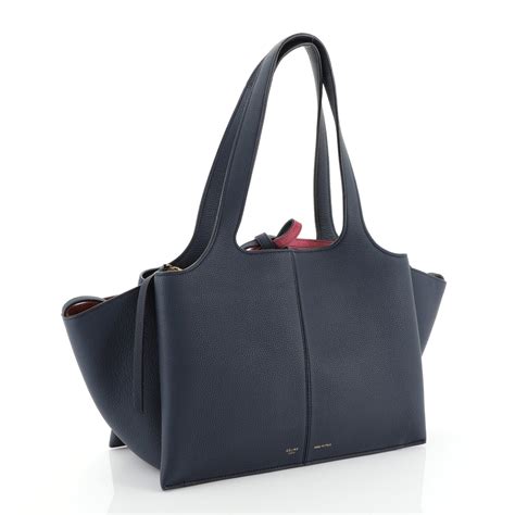 celine trifold bag blue|CELINE Calfskin Small Tri.